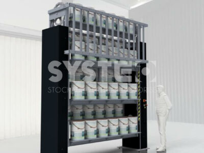 Vertical carousel storage system for different objects