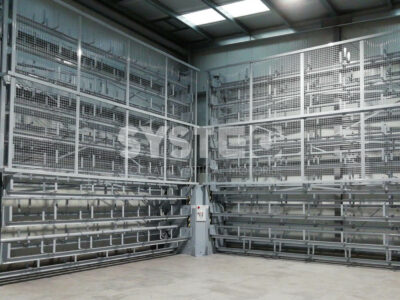 Vertical storage carousel for profiles